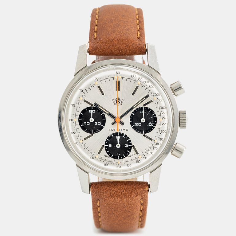 Breitling, Top Time, "Kronometer Stockholm", "Tillhör Televerket", chronograph, ca 1972.