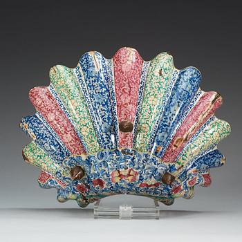An enamel on copper basin/barbers dish, Qing dynasty, Qianlong (1736-95).