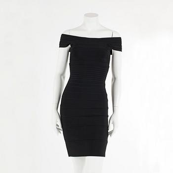 HERVE LEGER, a black dress. Size S.