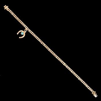 ARMBAND, 18 k guld, kedjelänk. Vikt ca 7 gram.