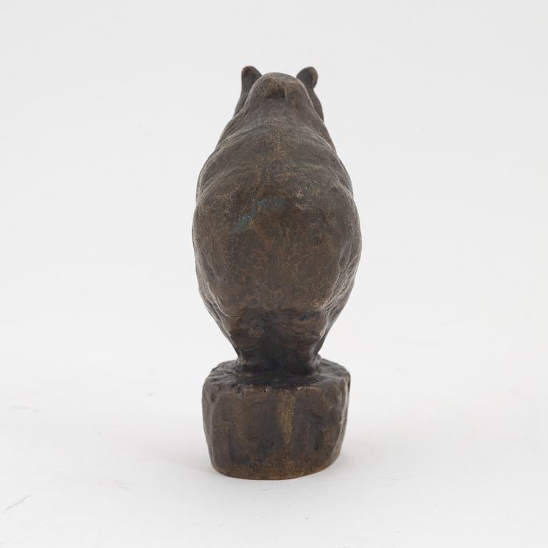 Arvid Knöppel, skulptur, brons, signerad, gjutarstämpel. Höjd 13,5 cm.