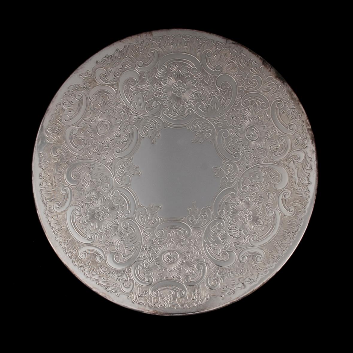 UNDERLÄGG, 12 st, försilvrade, England 1900-tal.