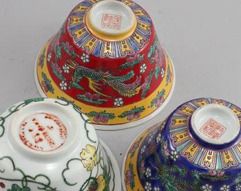 PARTI PORSLIN, 4 delar, Kina, 1900-tal respektive 2000-tal.