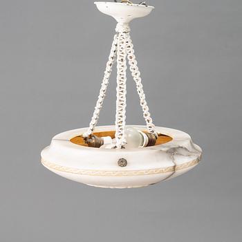 An alabaster ceiling lamp, 1920s.