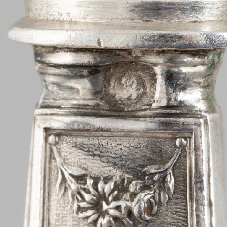 Fiskbestick, 34 delar, silver, Frankrike, omkring år 1900.