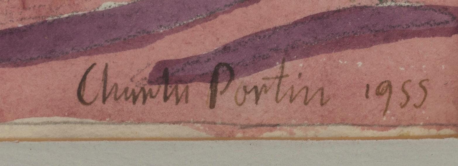 CHARLES PORTIN, gouache, signerad och daterad 1955.