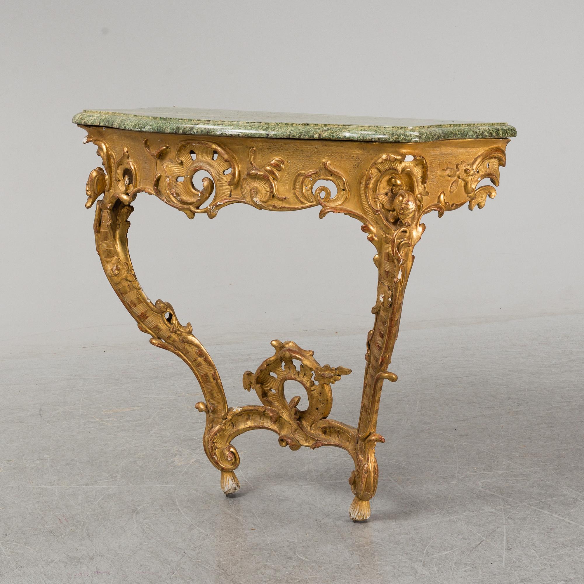 A presumably german rococo consoltable.