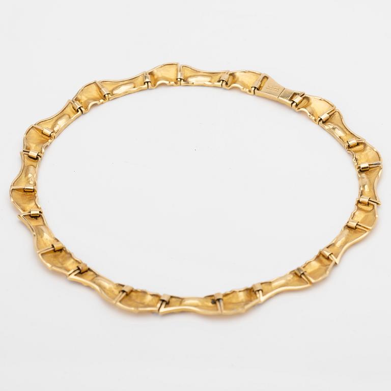 Björn Weckström, Collier, 18k guld och platina för Lapponia, Finland, 1993.
