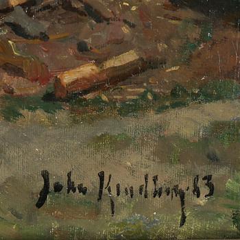 JOHAN KINDBORG, oil on canvas, signed and dated 83.