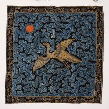 A group of six 'Buzi', Qing dynasty, 19th century.