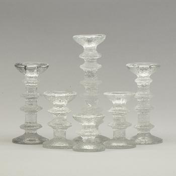 LJUSSTAKAR, 6 st, Timo Sarpaneva, Iittala "Festivo", 1900-talets andra hälft.