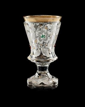 645. POKAL, glas. Ryssland, 1800-talets mitt.