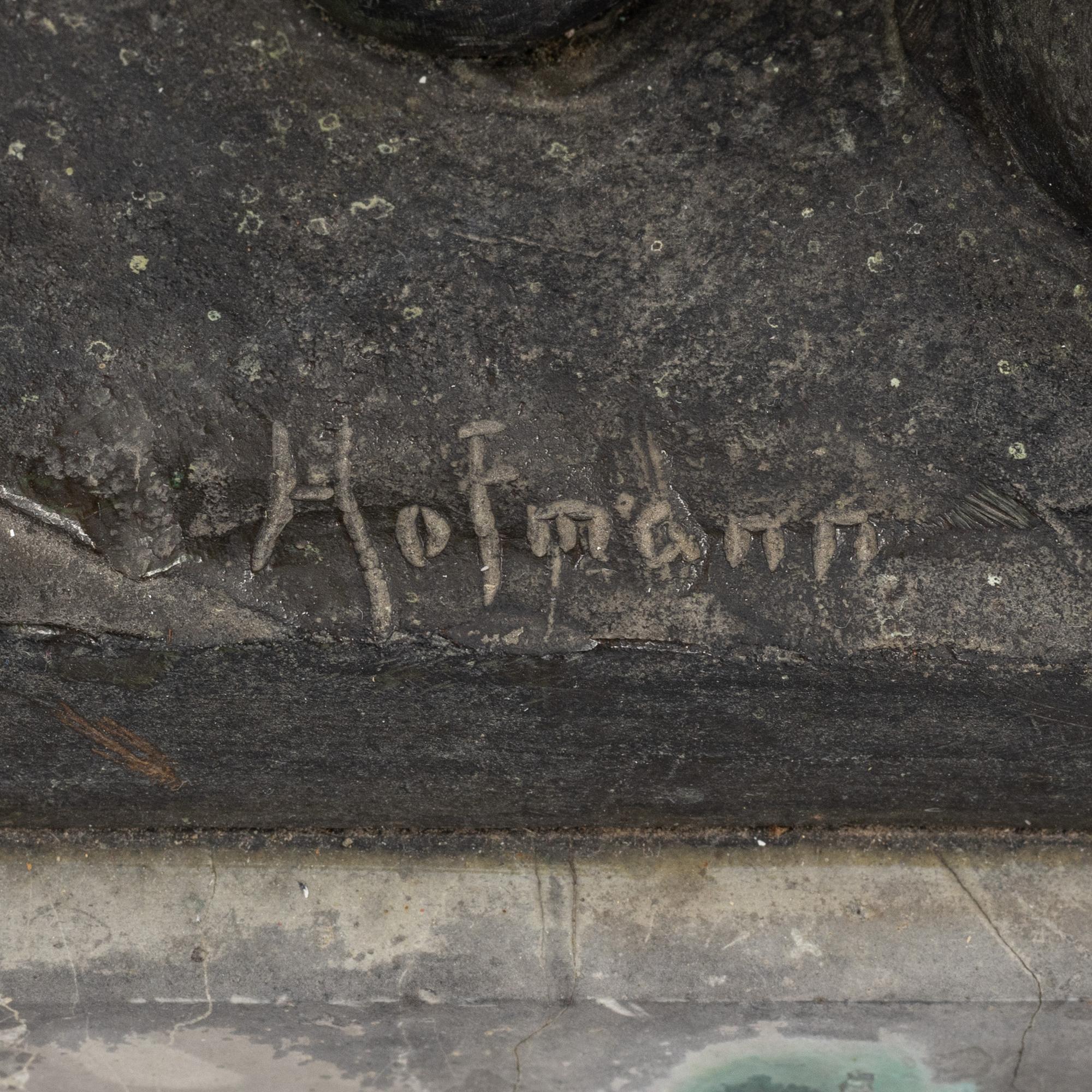 Alfred Hofmann, a bronze sculpture, signed.