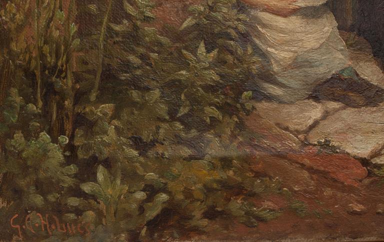 GEORGE AUGUST HOLMES, olja på duk, signerad.