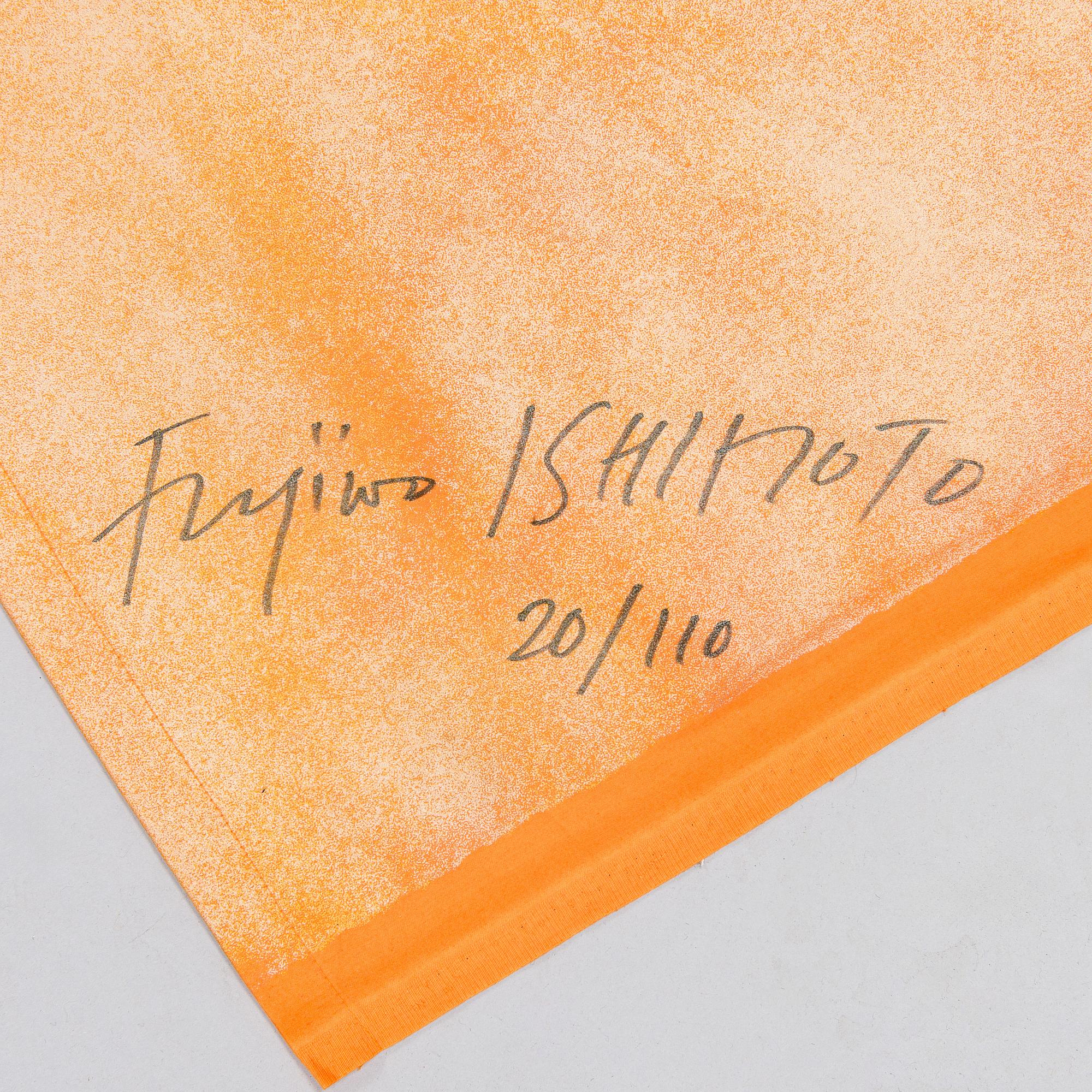 Fujiwo Ishimoto, textil, "Pilvi" för Marimekko 1985. Signerad och numrerad 20/110.