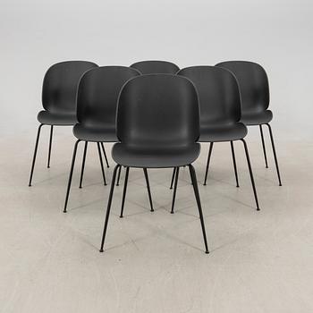 GamFratesi, stolar, 6 st "Beetle Dining Chair" för Gubi Danmark 2000-tal.