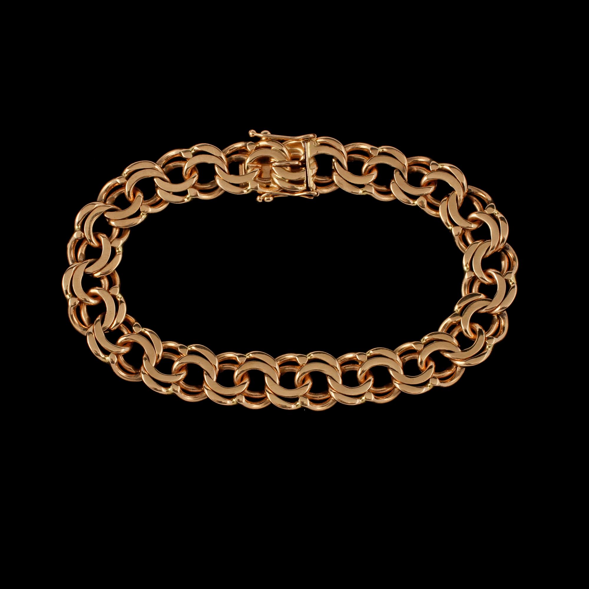 ARMLÄNK, 18k guld, Alton, Falköping, 1961. Vikt 34 g.