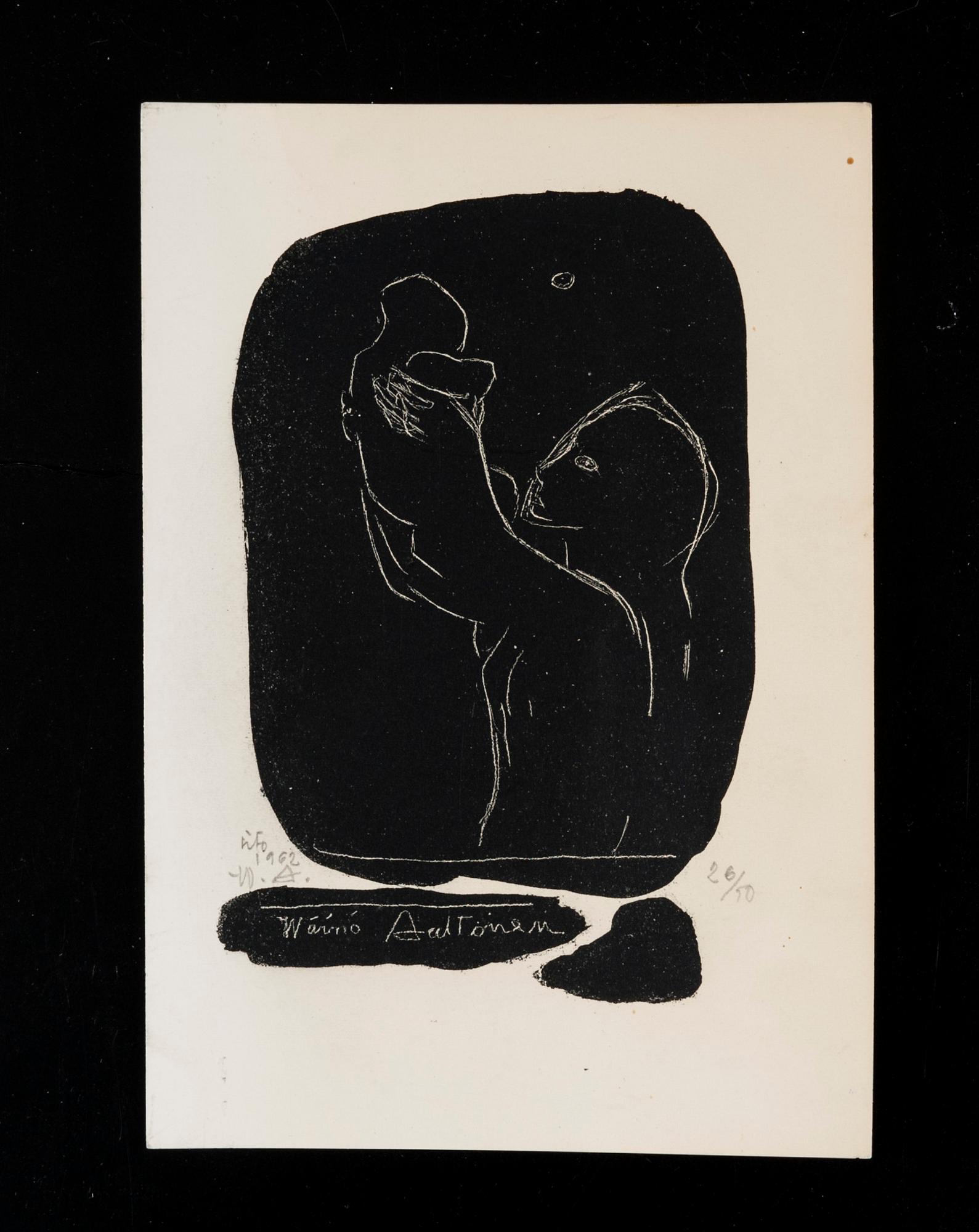 WÄINÖ AALTONEN, litografi, signerad, daterad 1962 och numrerad 26/50.