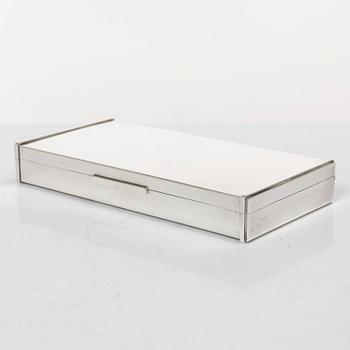 Cigar case, sterling silver, mark FS and with Swedish silver import marks, 20th century.