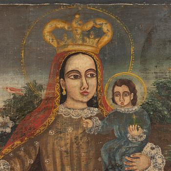 Cuzco School, 17th/18th century, Madonna with Child.