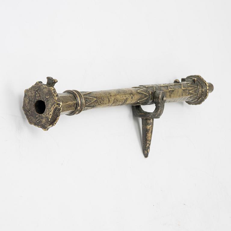 A brass Lantaka swivel gun, possibly 19th Cenutry.