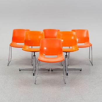 Svante Schöblom, snurrstolar, ett par, "Snurre", stolar, 4 st, "Snille", 1970-tal.