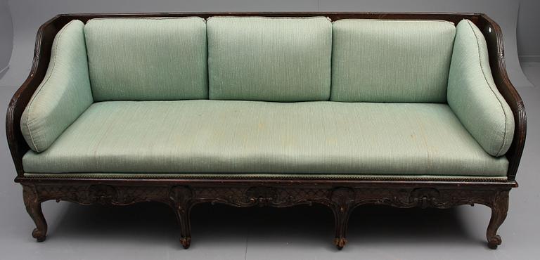 TRÅGSOFFA, rokoko, delvis 1700-tal.