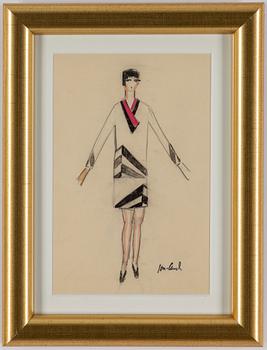JOHN JON-AND, water colour/gouache and pencil on paper, signed with stamp.