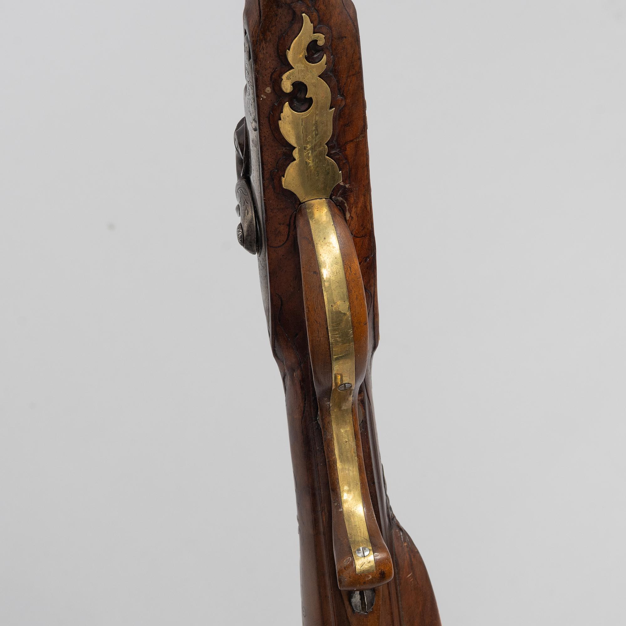 Slagslåsstudsare ändrad från flintlås,  Franz Steskal,  Österrike, 1700-talets slut.