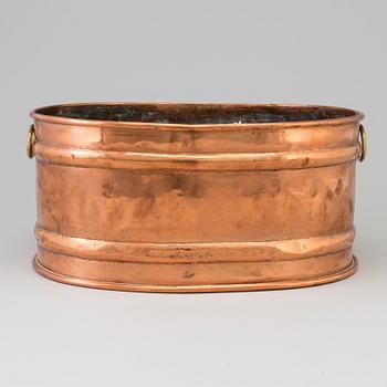 A 18th/19th century copper champagne cooler.