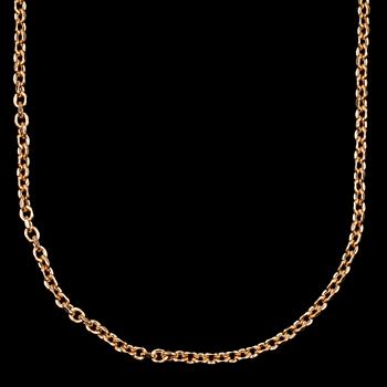 HALSKEDJA, 18K guld, SCO. Vikt ca 21,9g.