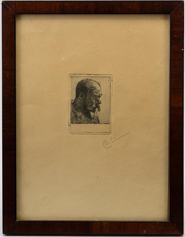 CARL LARSSON, etching, 1896, signed.