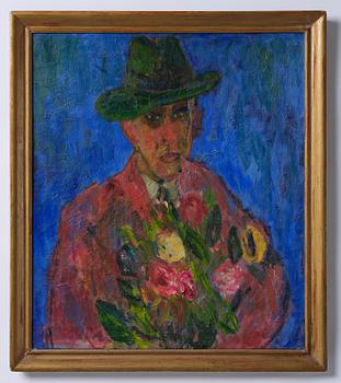 Ivan Ivarson, Man with hat and flowers.