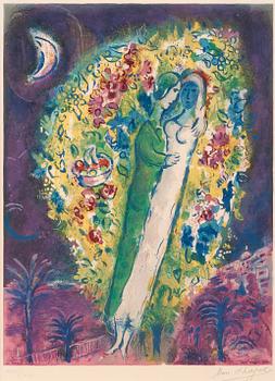 139. Marc Chagall, "Couple dans les mimosas", from: "Nice et la Côte d'Azur".