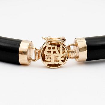 ARMBAND, 4 st, 14k guld. Total vikt ca.