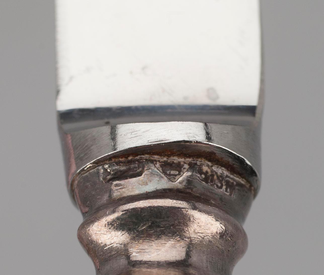 FRUKTKNIVAR, 11+6, silver, "Musslan" Kuopion Kulta Oy Tavastehus 1930 samt Hopeakeskus Tavastehus 1941.