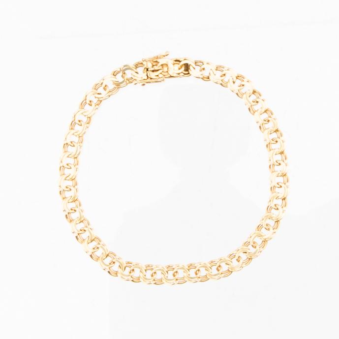 Bracelet, 18K gold, T Berghman Stockholm 1960, textured curb link.