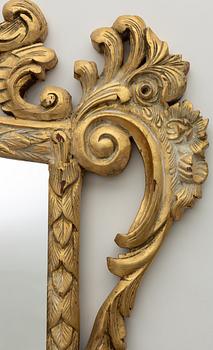 Floor mirror, Rococo style, second half of the 20th century.