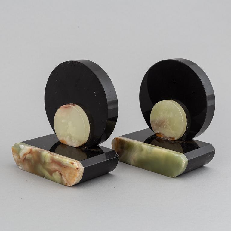 A pair of art déco book ends, 1920/30.