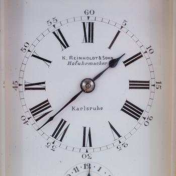 K. REINHOLDT & SOHN, Hofuhrmacher, Karlsruhe - Bordsur / Reseur, 90 x 140 x 80 mm.