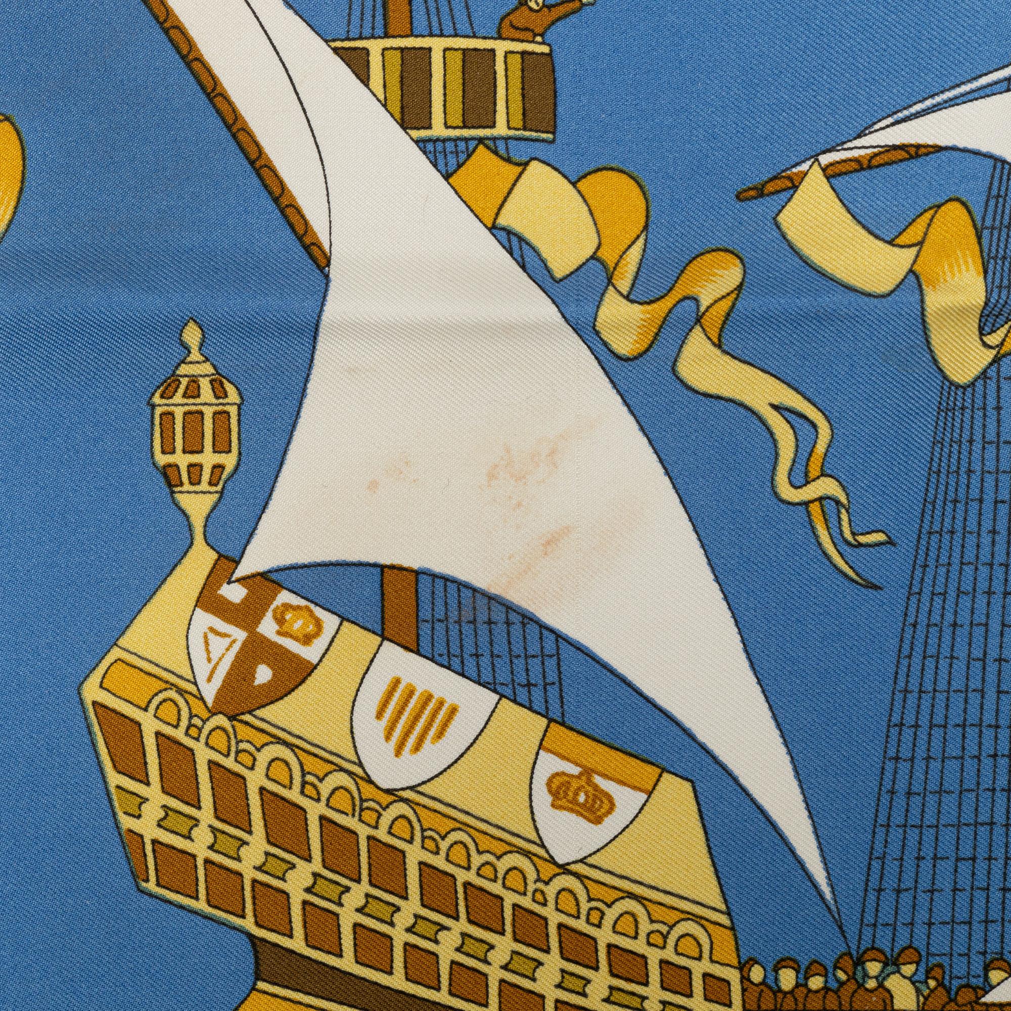 Hermès, an 'Armada' silk scarf.