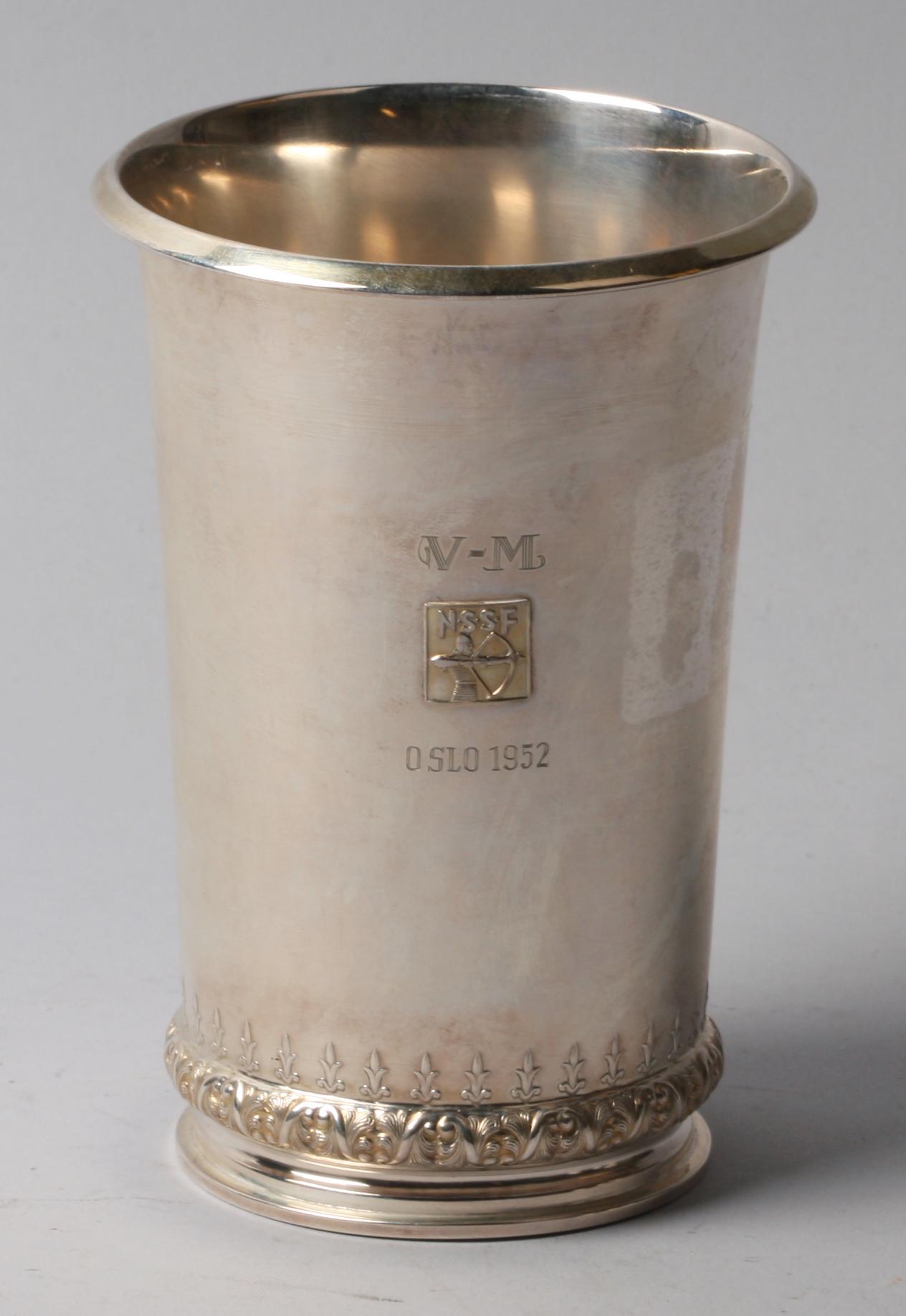 BÄGARE, silver, Norge, 1950-tal.