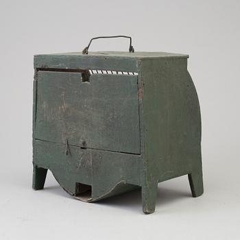 A WOODEN PAINTED BIRD CAGE, latter part of the 19th century.