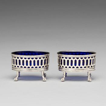 174. A pair of Swedish Gustavian salt-cellars, mark of Mikael Nyberg, Stockholm 1794.