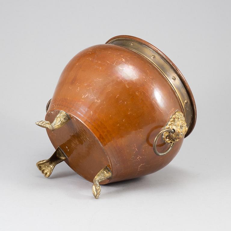 CHAMPAGNEKYLARE, mässing och koppar, 1800-tal.