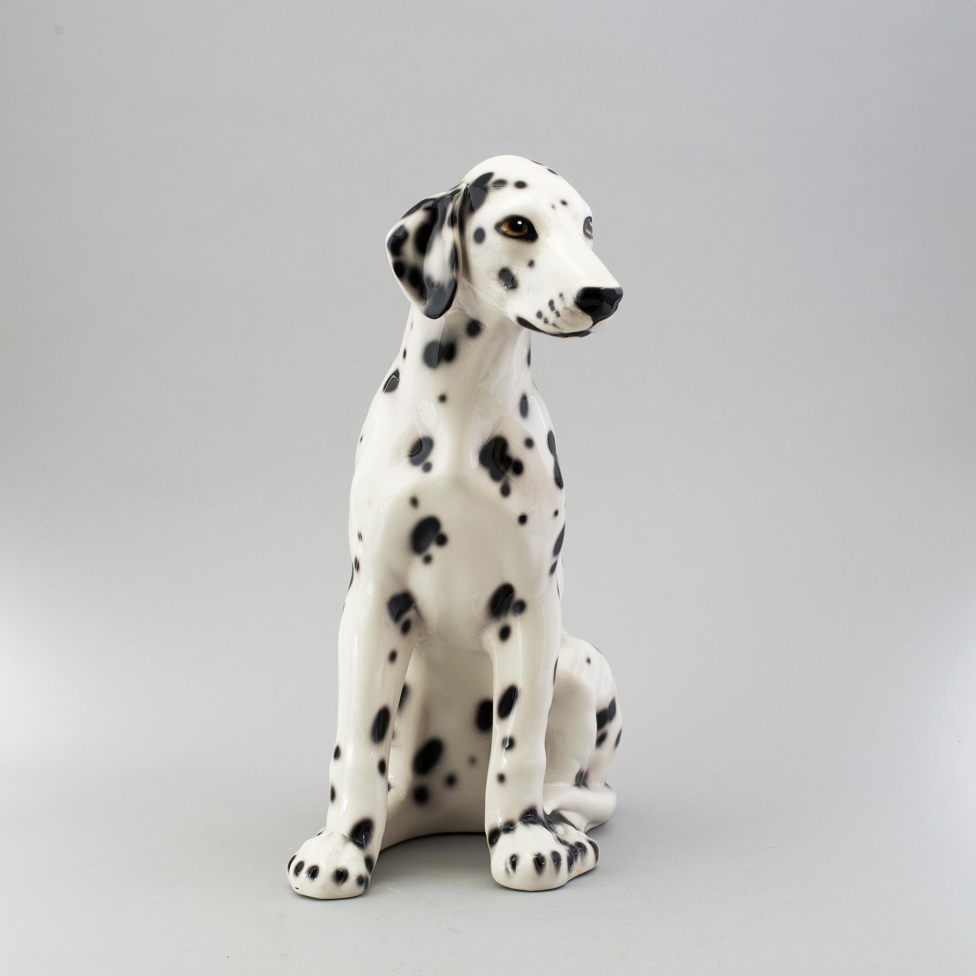 A FIGURE, ceramics, "dalmatian dog", Italy. Late 20th century.