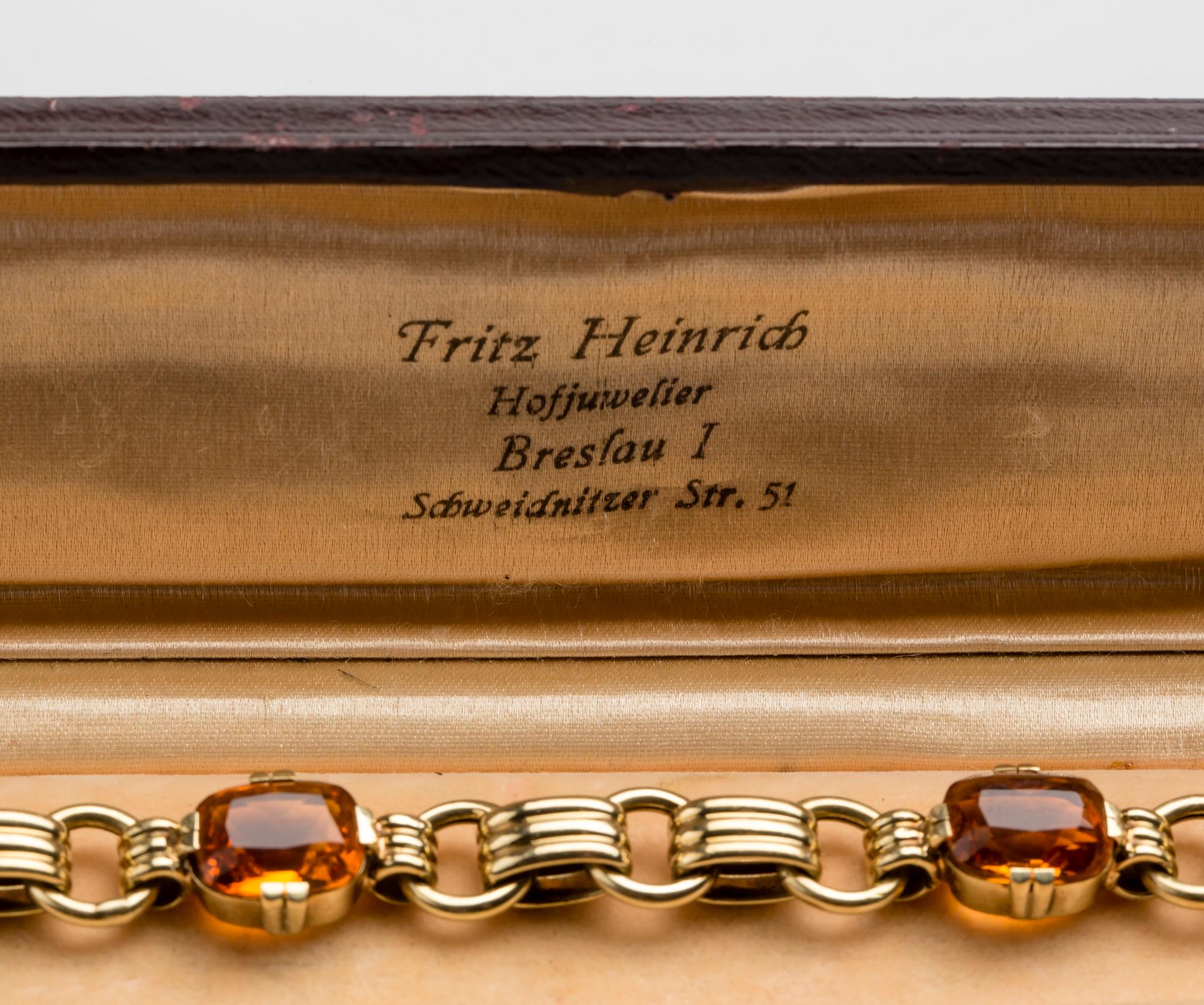 ARMBAND, 14 K guld med citriner, ca 9.00 ct. Vikt ca 16 g.