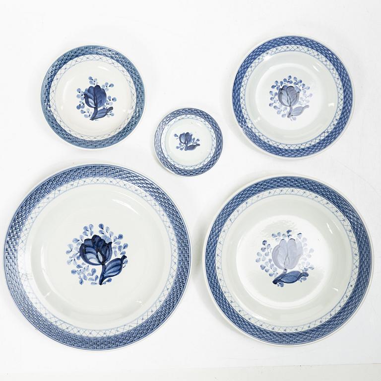 Royal Copenhagen, Dinner service, 94 pieces, earthenware, “Tranquebar”, Aluminia, Denmark.