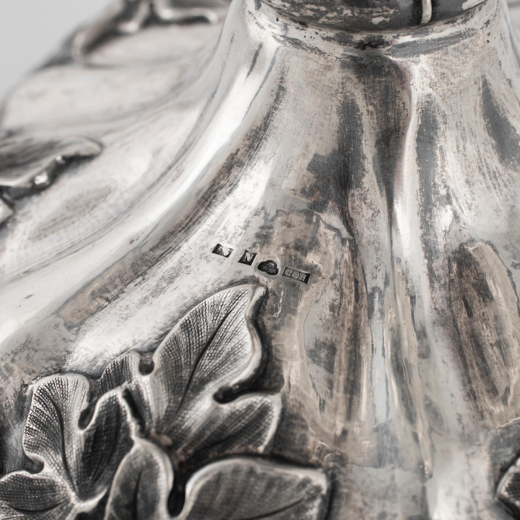 Sockerskål, silver, nyrokoko, C Holm, Norrköping 1859.