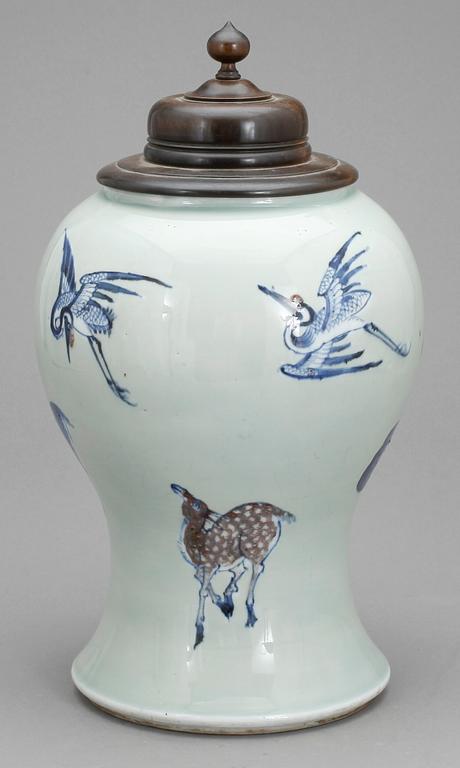 VAS, porslin, Kina, Qingdynastin, Kangxi (1662-1722).